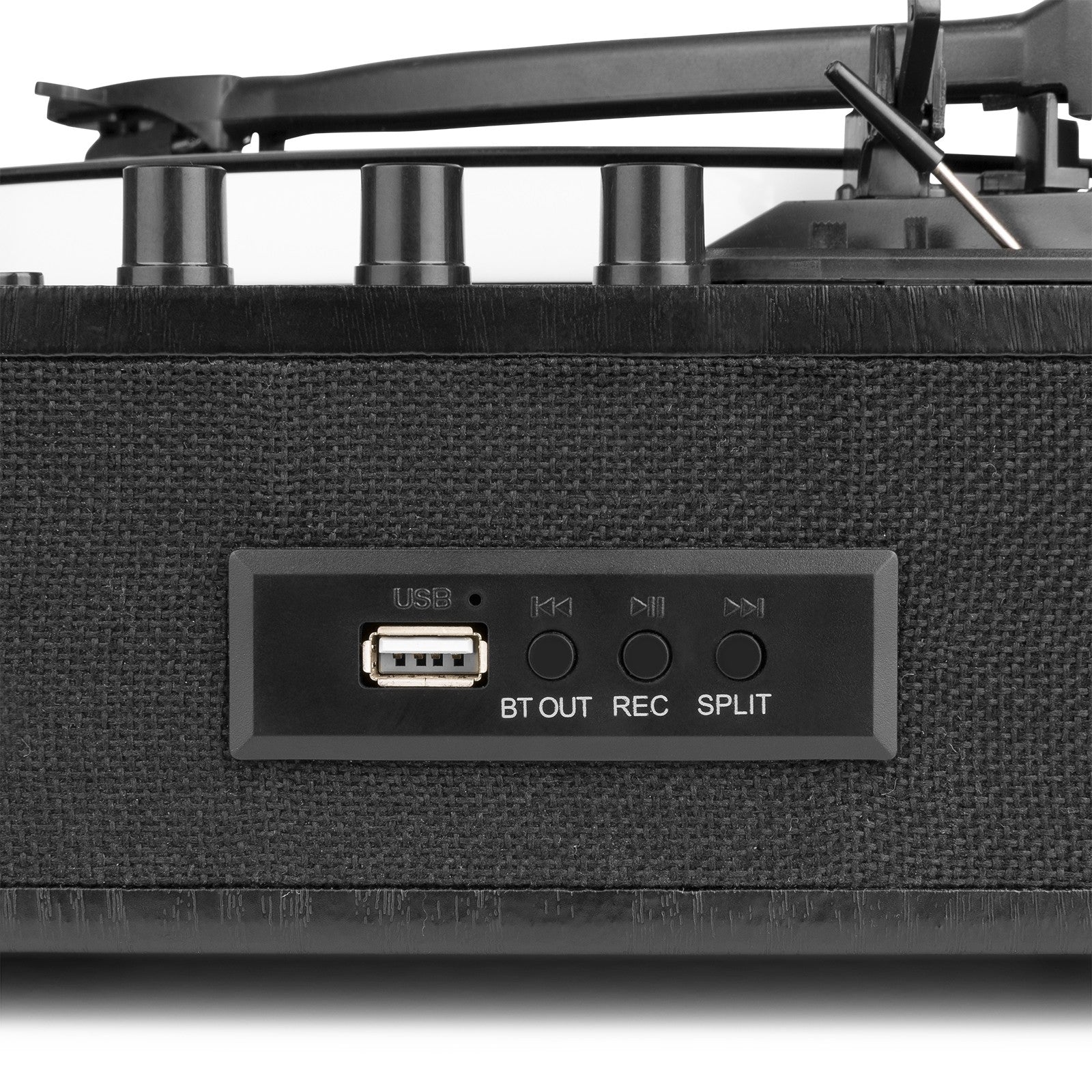 FENTON - RP162LED Record Player with BT in/out Black
