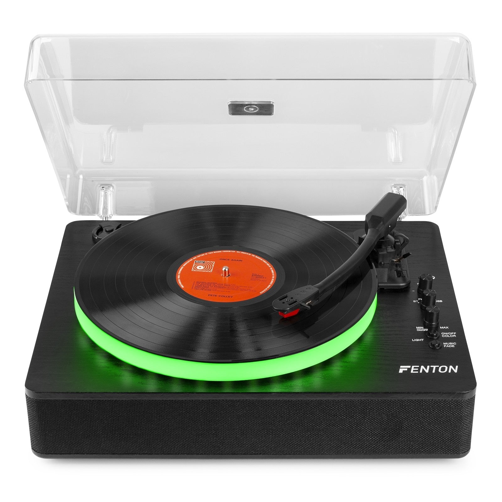 FENTON - RP162LED Record Player with BT in/out Black