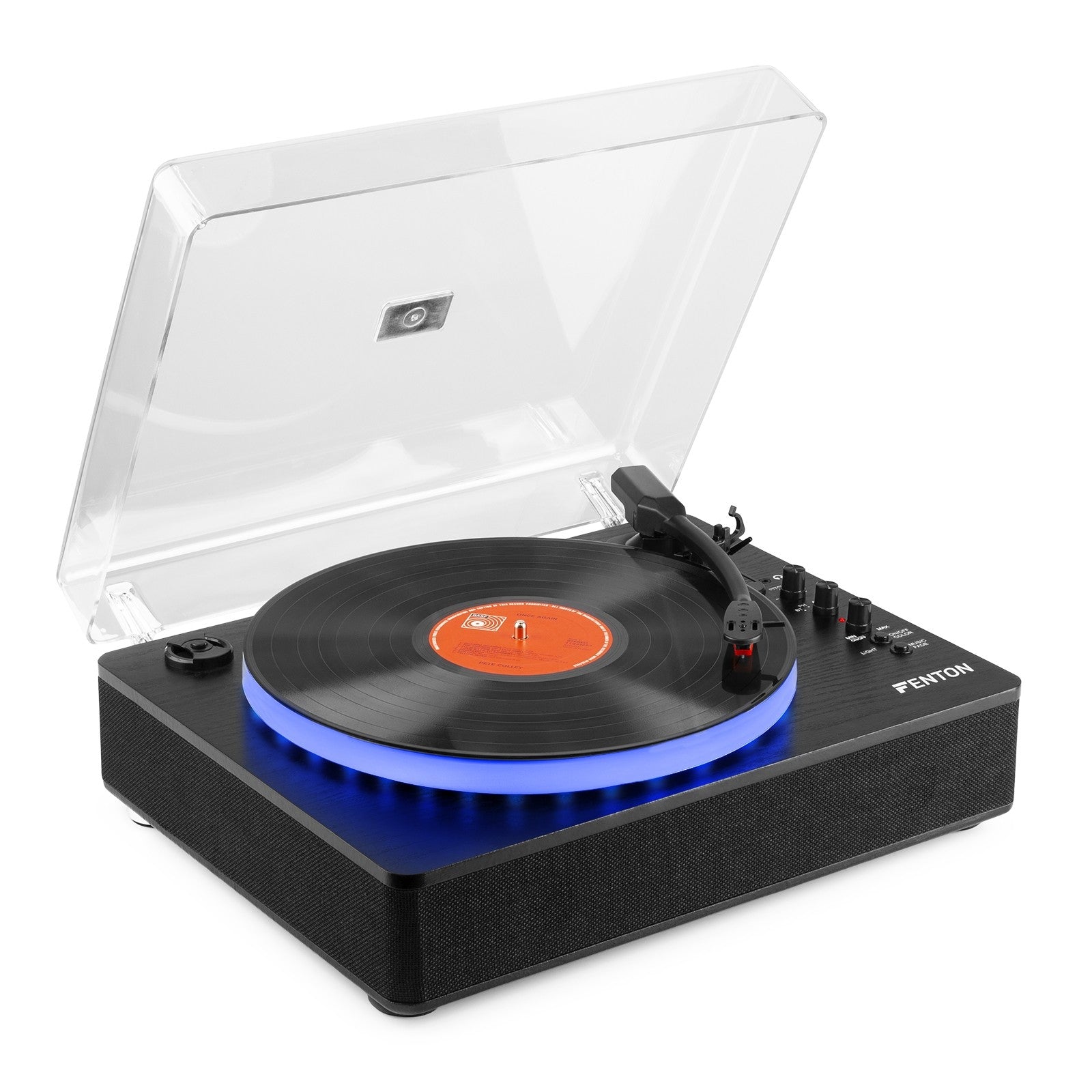 FENTON - RP162LED Record Player with BT in/out Black