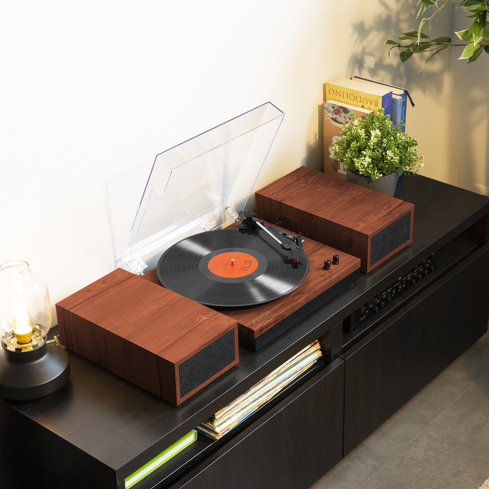 FENTON - RP165C Record Player Set - Cherry