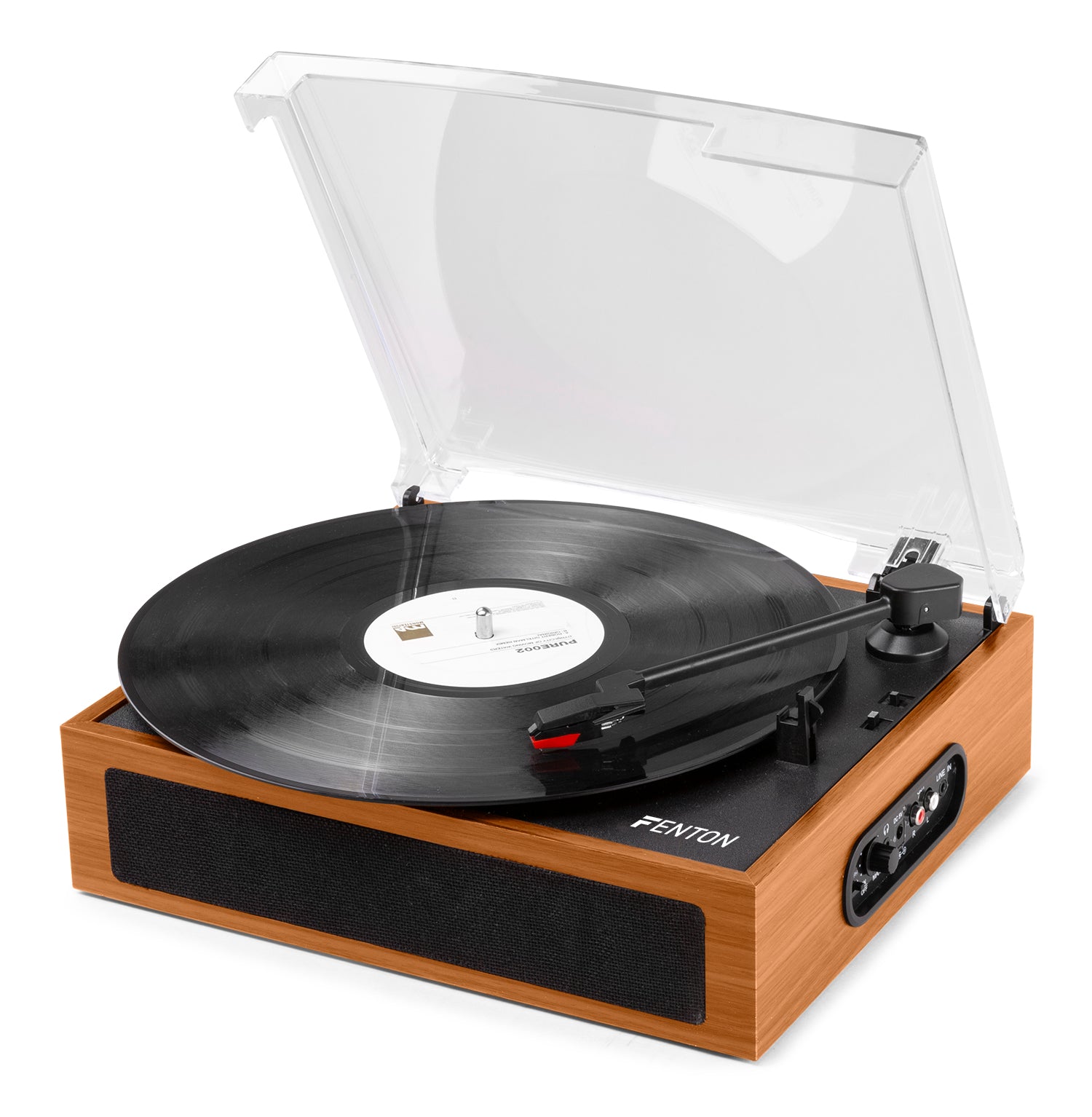 RP170L RECORD PLAYER WITH RECORD STORAGE CASE WOOD