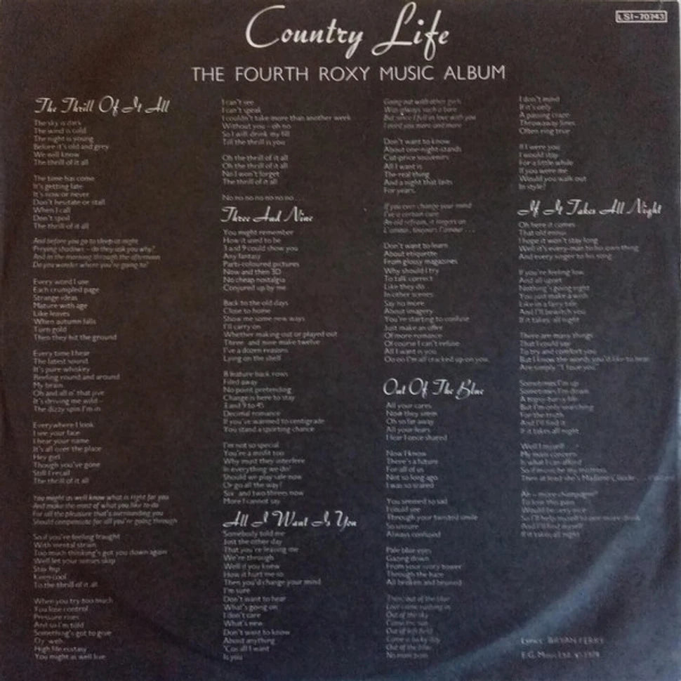 Roxy Music - Country Life