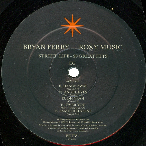 Bryan Ferry / Roxy Music - Street Life, 20 Great Hits