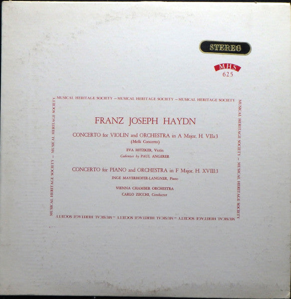 Franz Joseph Haydn - Vienna Chamber Orchestra, Carlo Zecchi