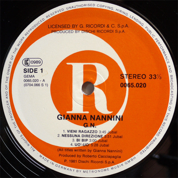 Gianna Nannini - G.N.