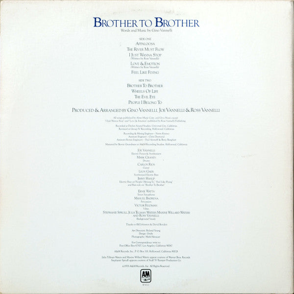 Gino Vannelli - Brother to Brother