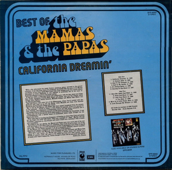 The Mamas & The Papas – Best Of The Mamas & The Papas - California Dreamin'