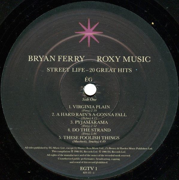 Bryan Ferry / Roxy Music - Street Life, 20 Great Hits