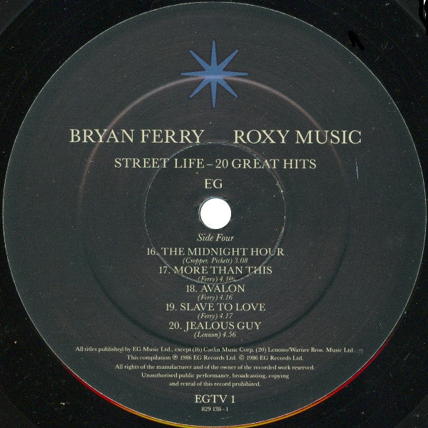 Bryan Ferry / Roxy Music - Street Life, 20 Great Hits