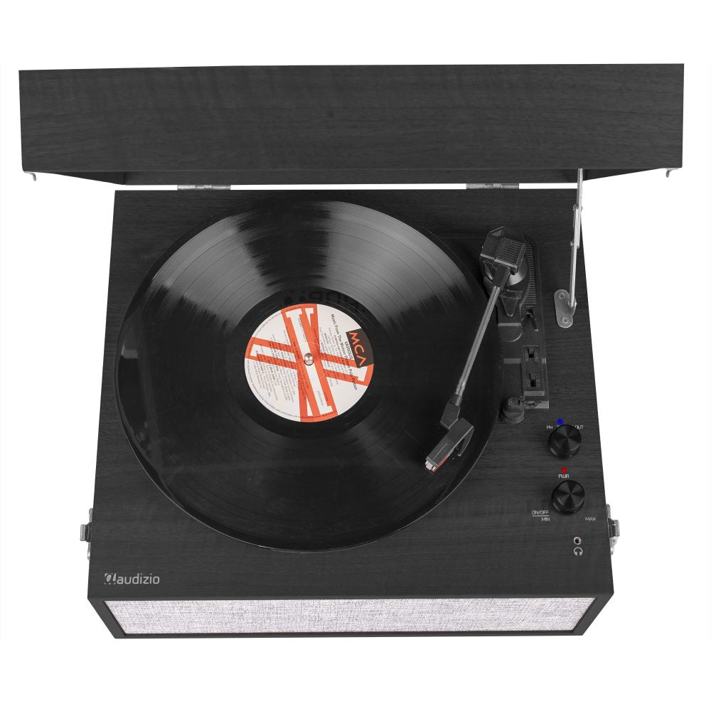 Fremont Record Player With Stand Black